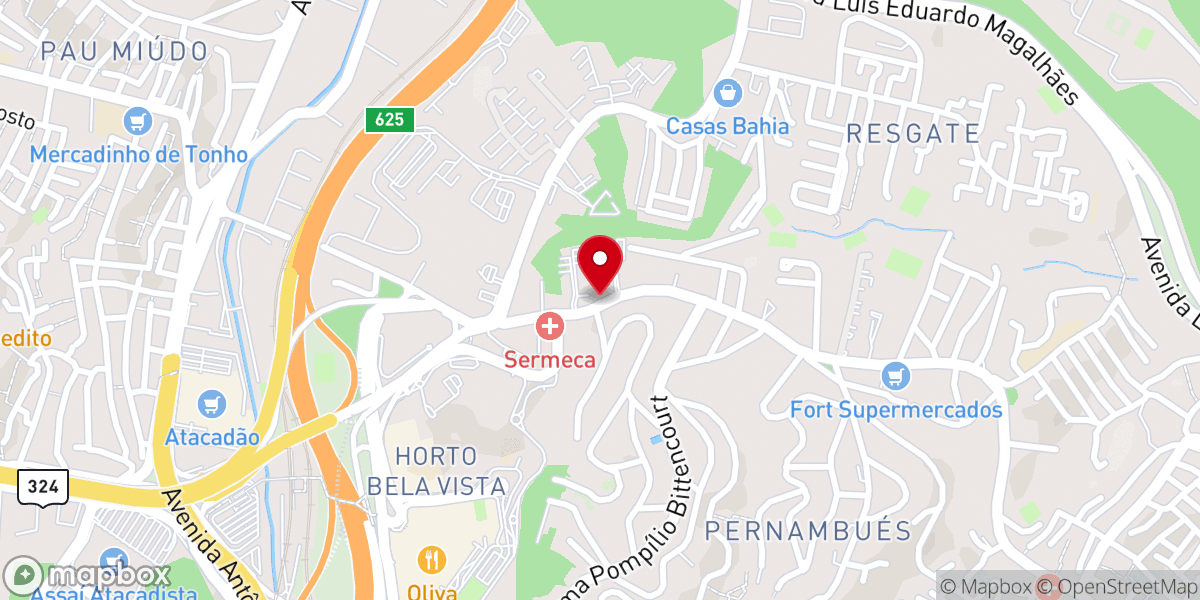 Map showing location of Igreja Batista Renovada - IBR - Salvador. BA