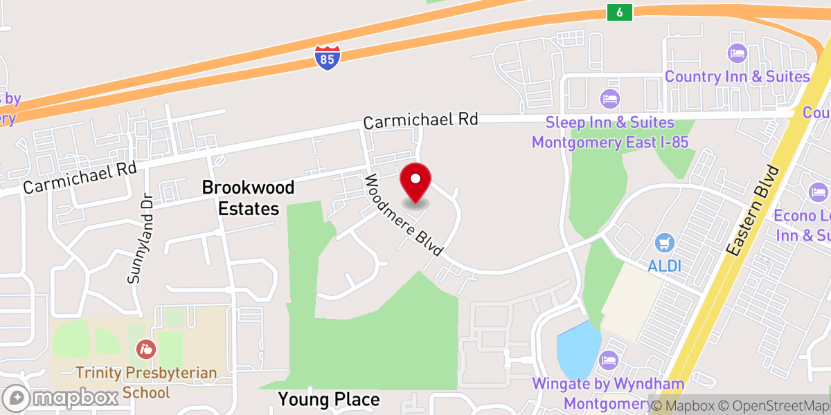 Map showing location of Alabama West Florida Conference