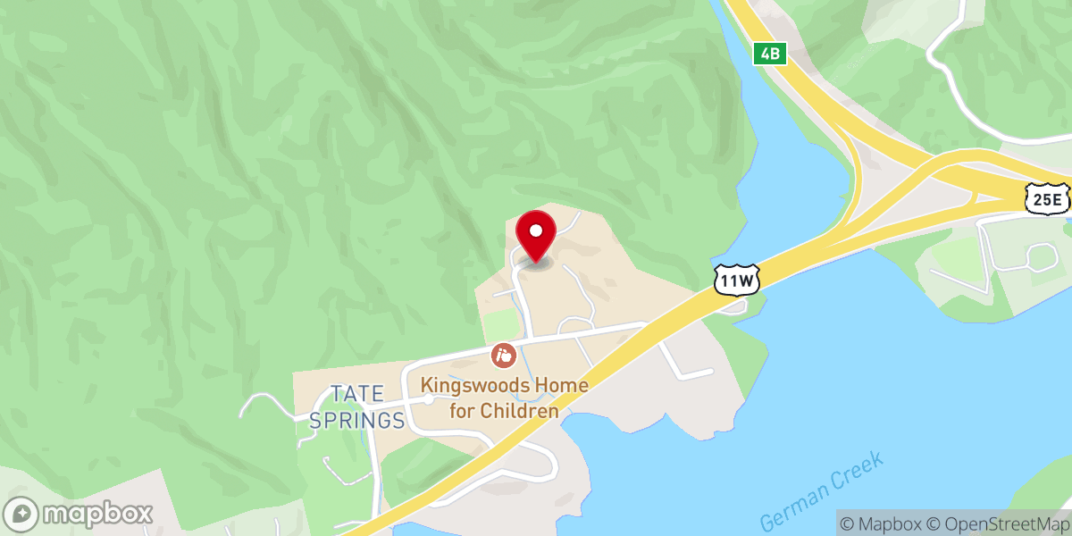 Map showing location of Kingswood Home for Children