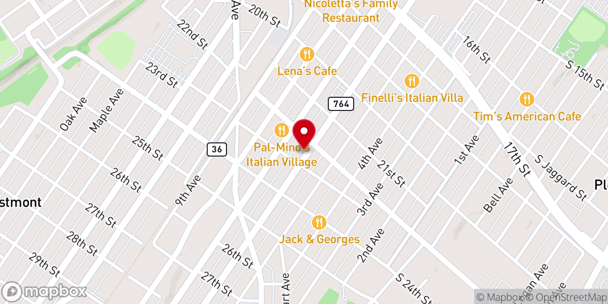 Map showing location of Simpson-Temple United Parish