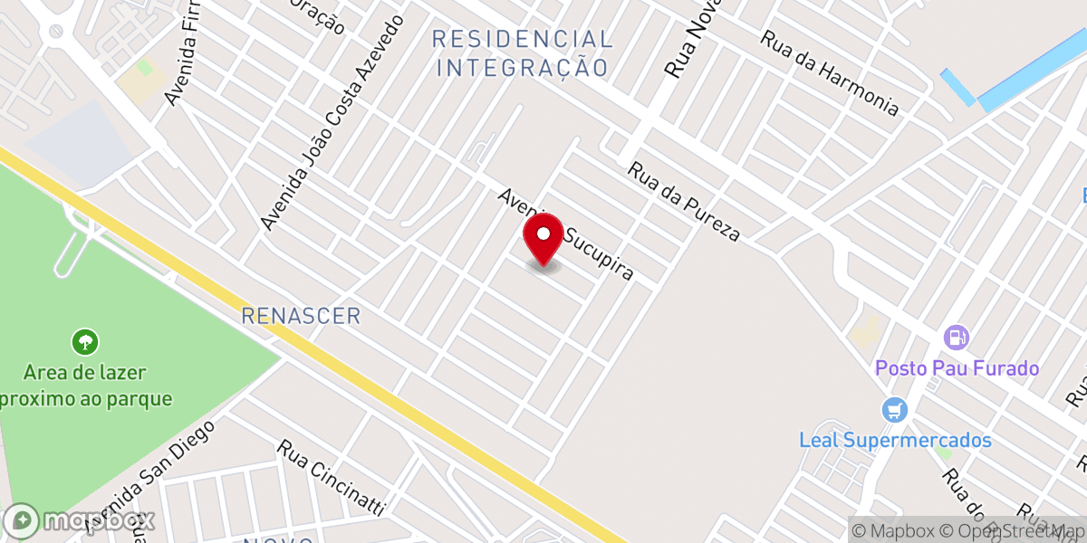 Map showing location of Assembleia de Deus Missão aos Povos (ADMP) Getsemani.