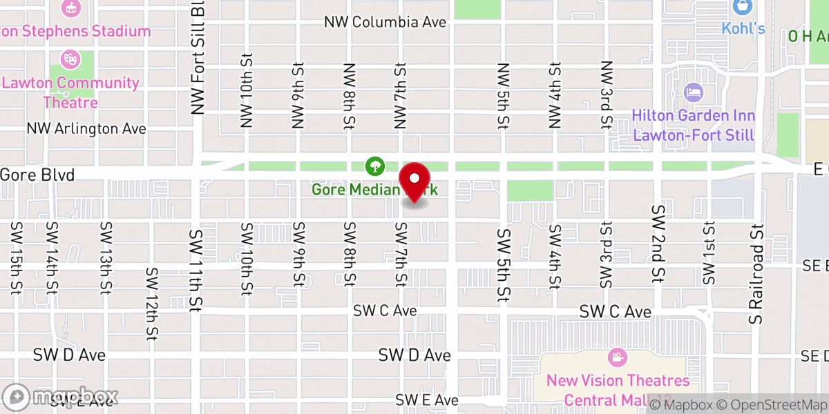 Map showing location of Blessed Sacrament Church Offices (St. Mary Building)