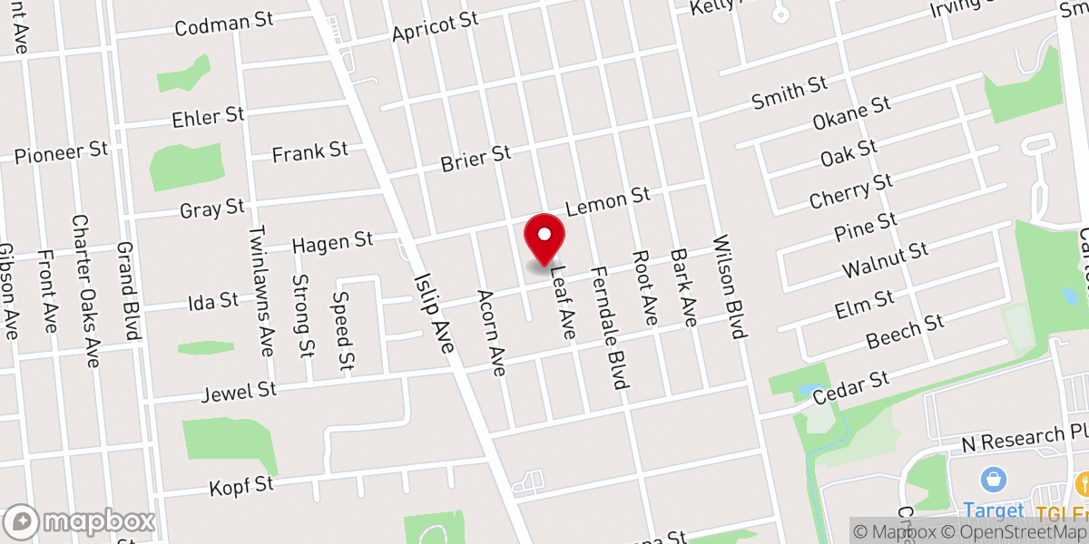 Map showing location of Little Church of God & Christ