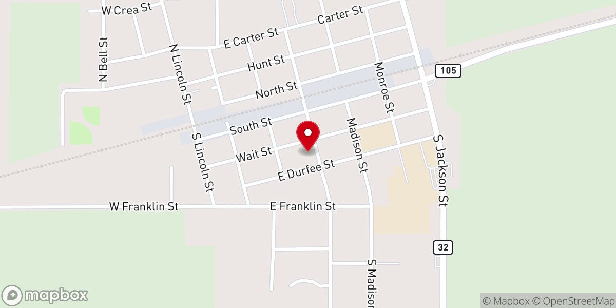 Map showing location of CERRO GORDO BRETHREN CHURCH