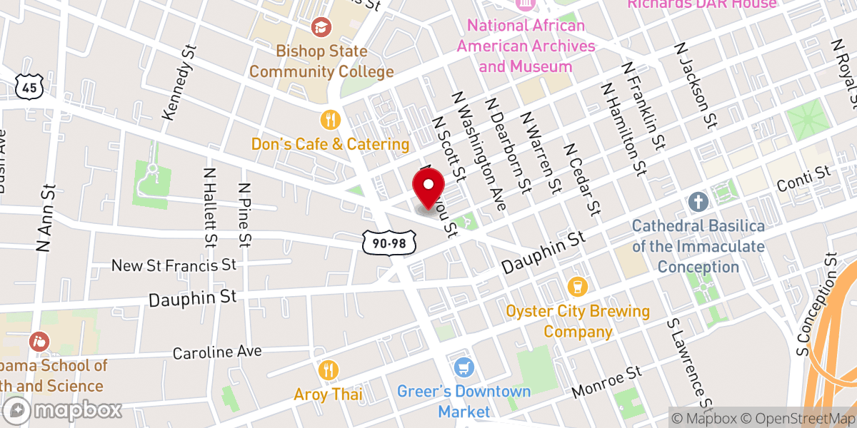 Map showing location of Saint Joseph Catholic Church