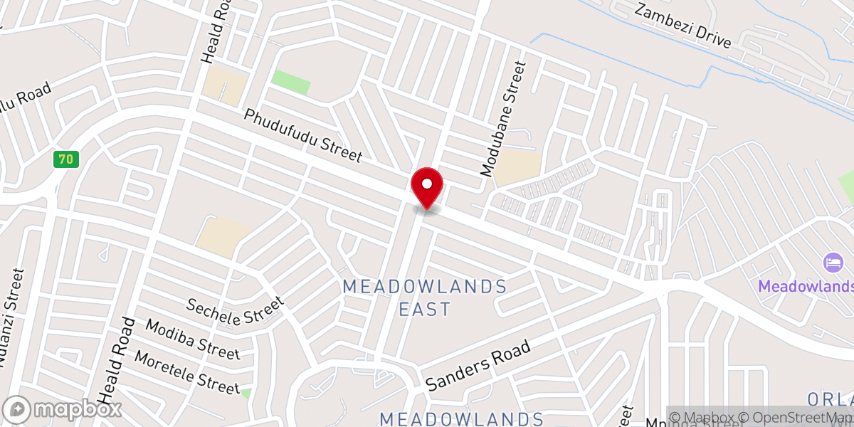 Map showing location of Modise Church