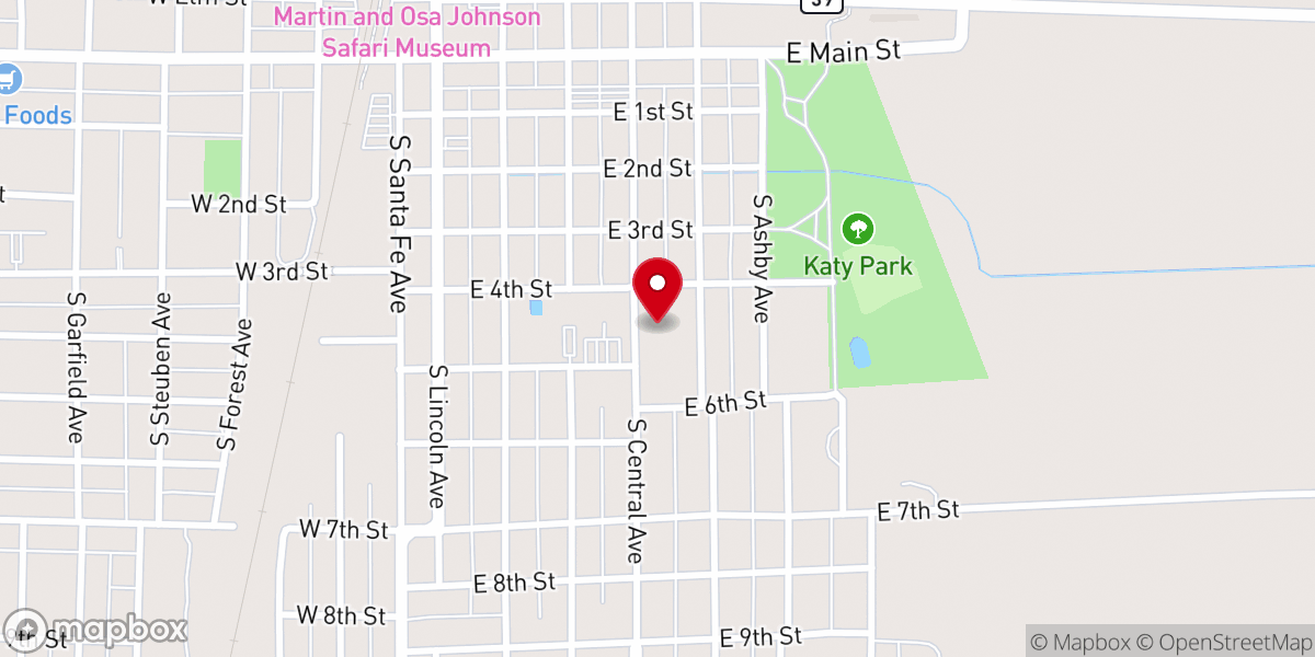 Map showing location of Saint Patrick Catholic Church