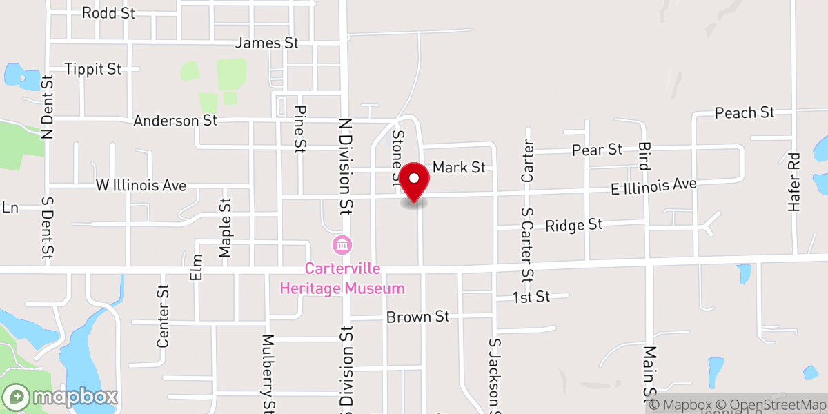 Map showing location of Grace Bible Church
