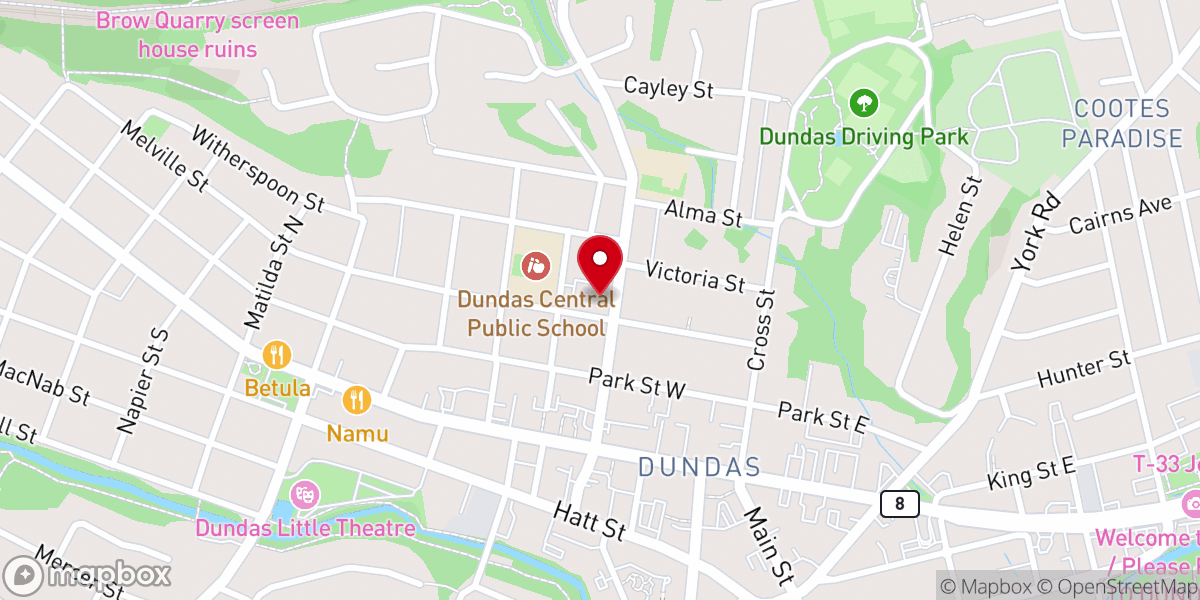 Map showing location of St. Augustine's Parish