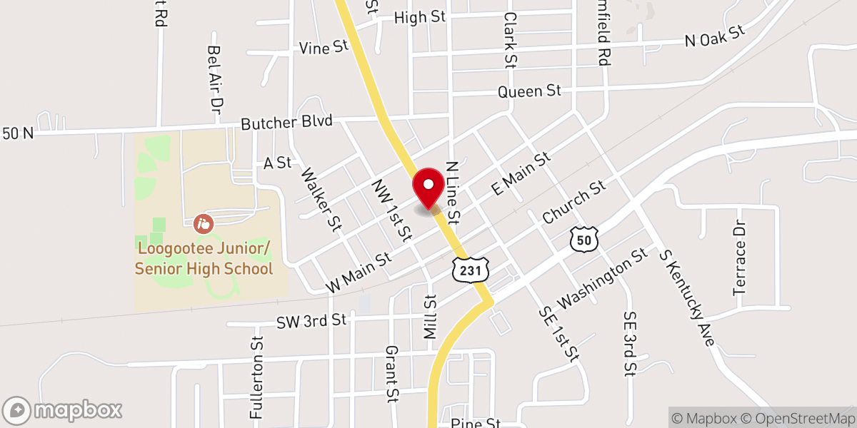 Map showing location of Deckard Randall