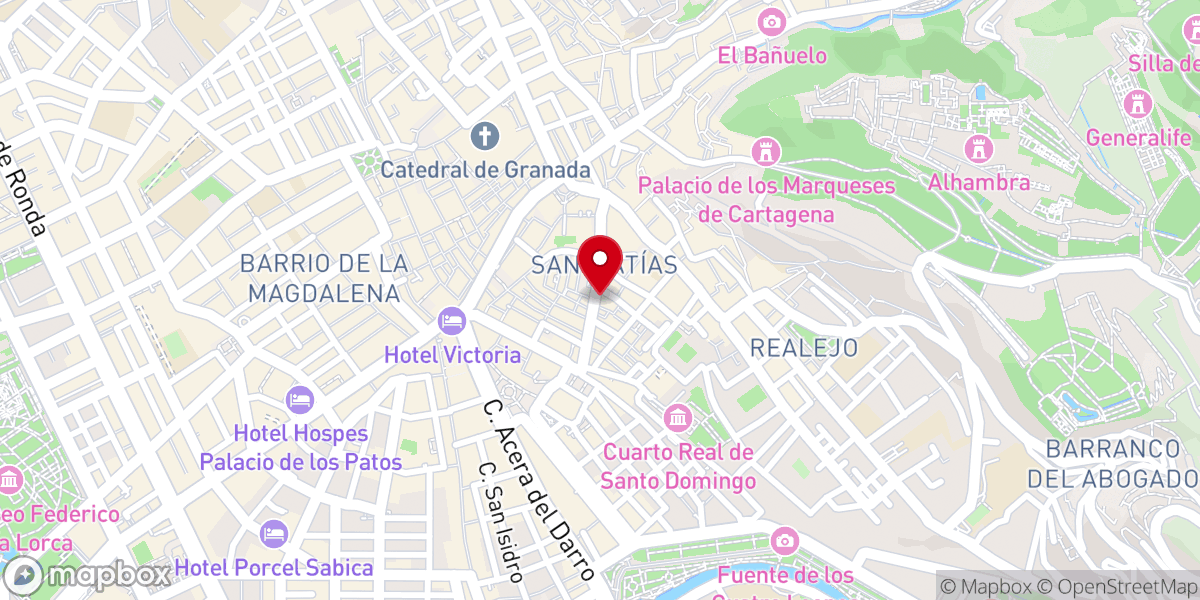 Map showing location of Iglesia de San Matías