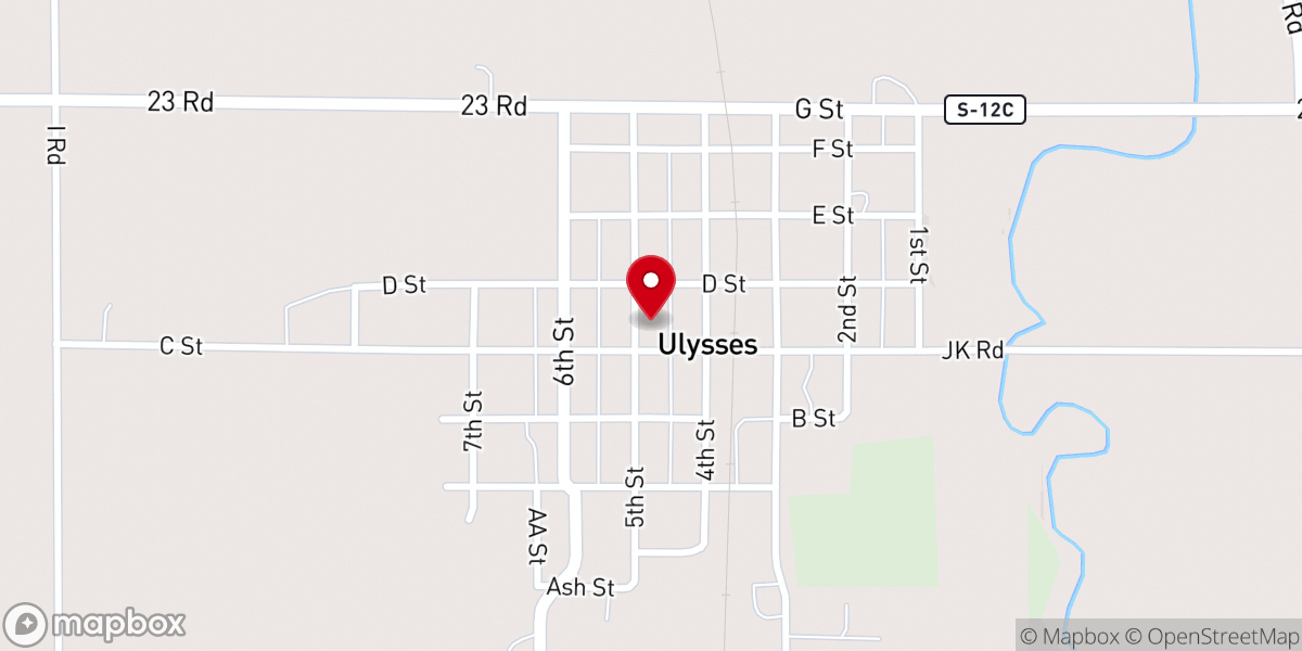Map showing location of United Methodist Church