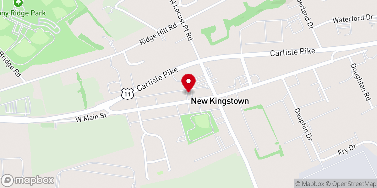 Map showing location of St. Stephen Lutheran Church