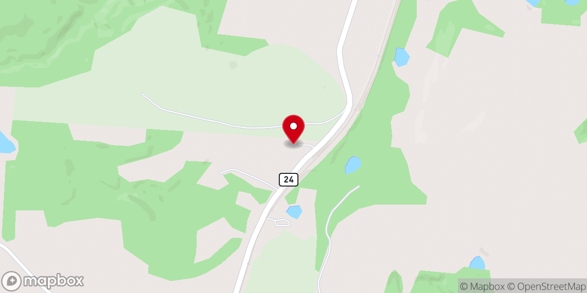 Map showing location of Vinton Chapel