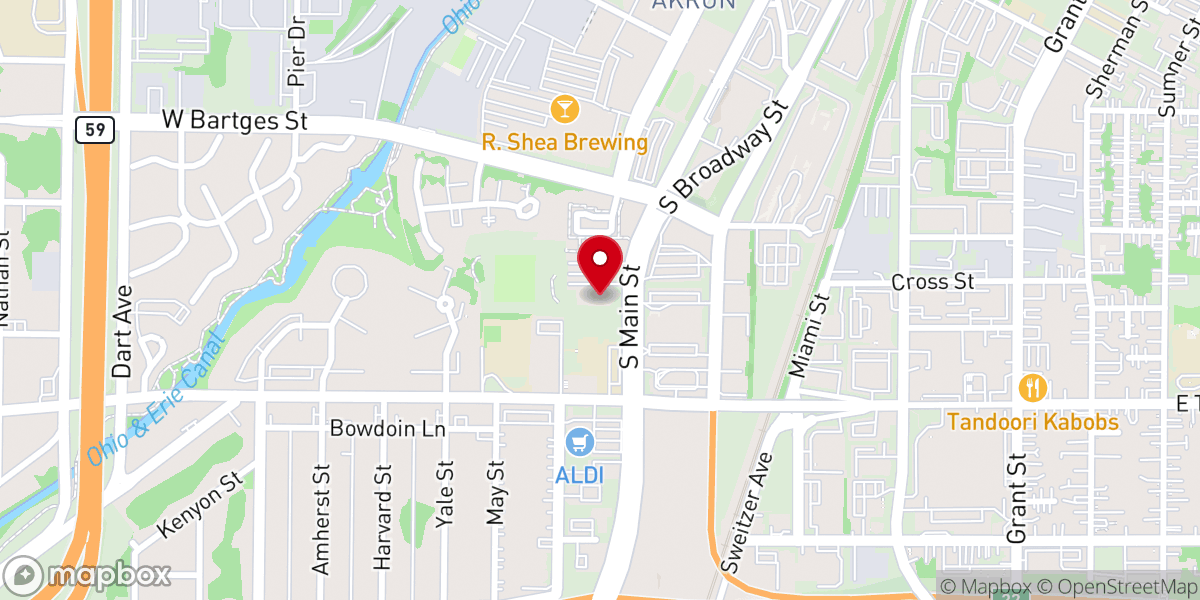 Map showing location of Second Baptist Church