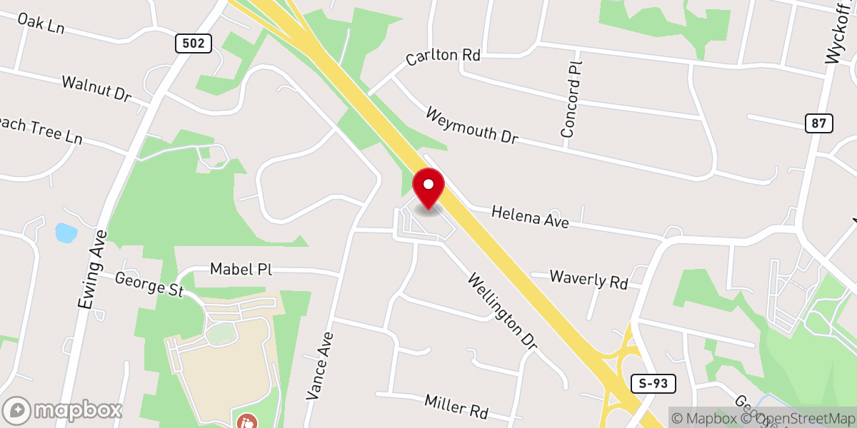 Map showing location of Bethany Church (Wyckoff)