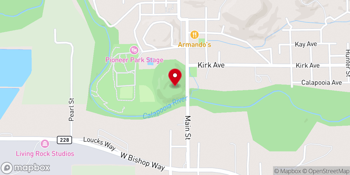 Map showing location of Brownsville Christian Church