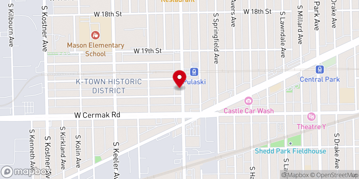 Map showing location of MT Bethel Missionary Baptist Church