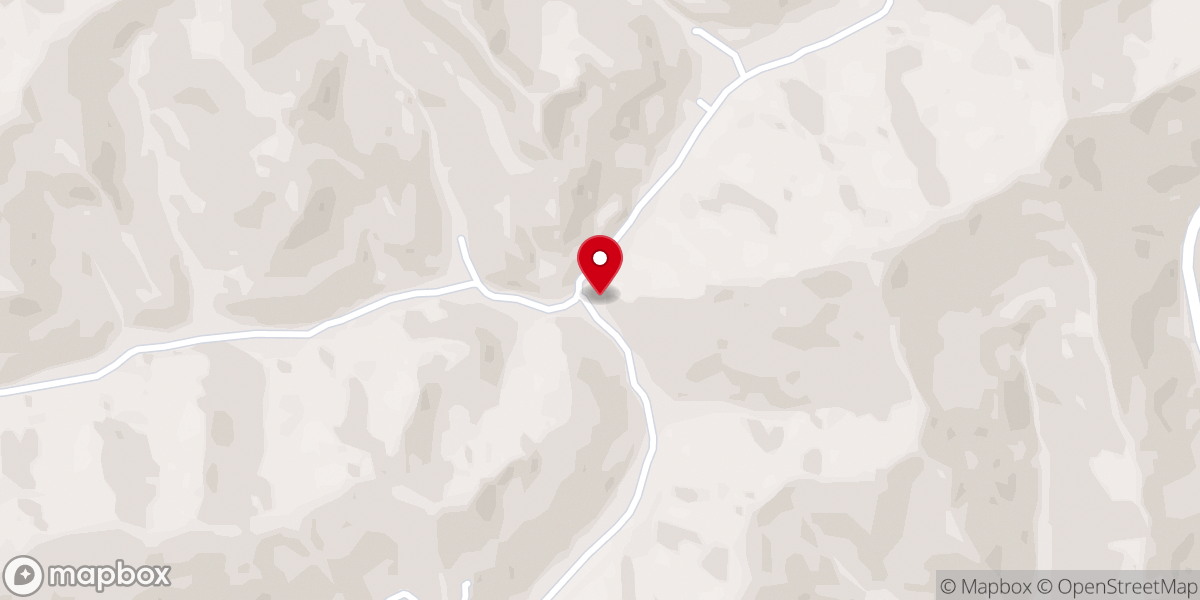 Map showing location of Calf Creek Community Church