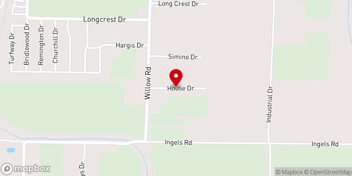 Map showing location of The Potters House