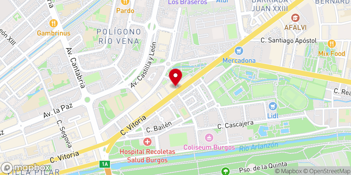 Map showing location of La Iglesia de Jesucristo de los Santos de los Últimos Días