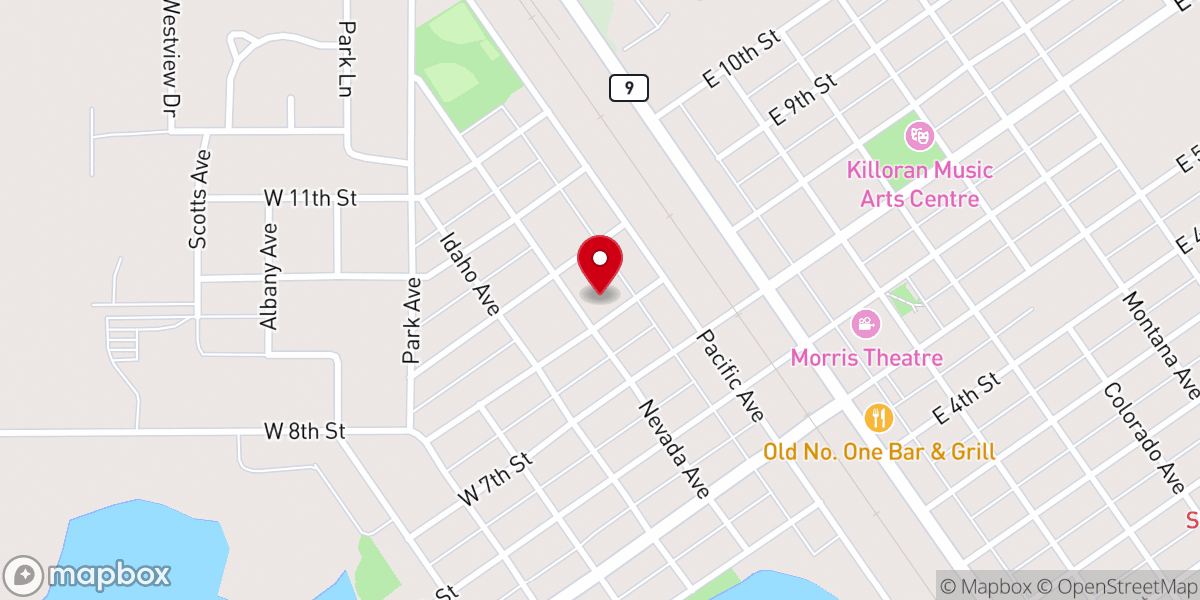 Map showing location of Faith Lutheran Church