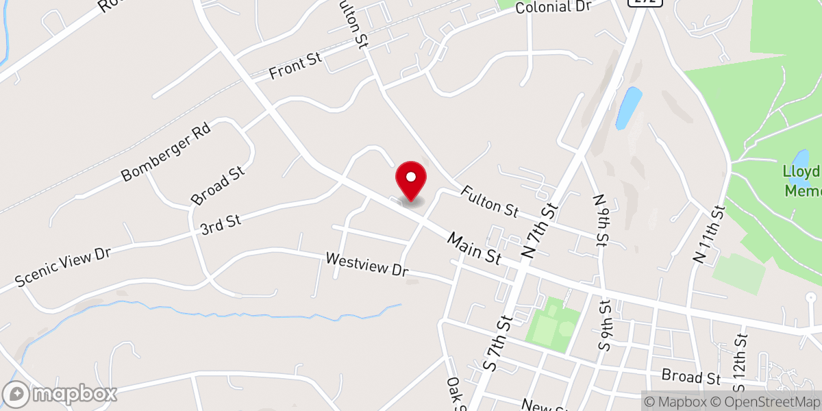 Map showing location of Zion Lutheran Church