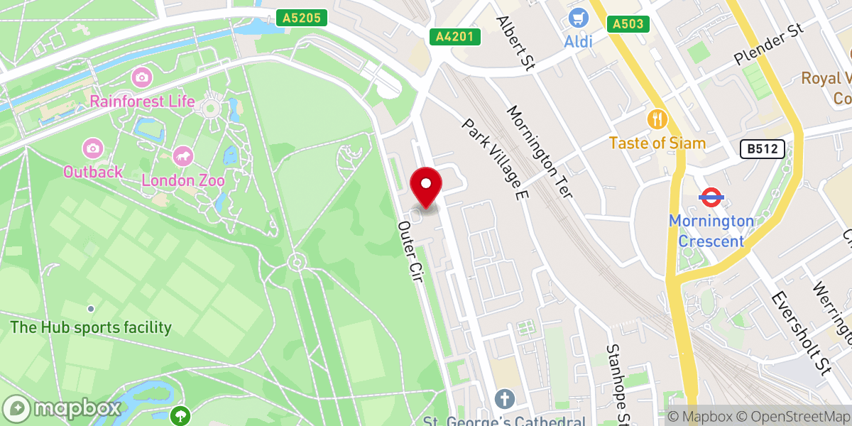 Map showing location of St Katharine’s Danish Church in London