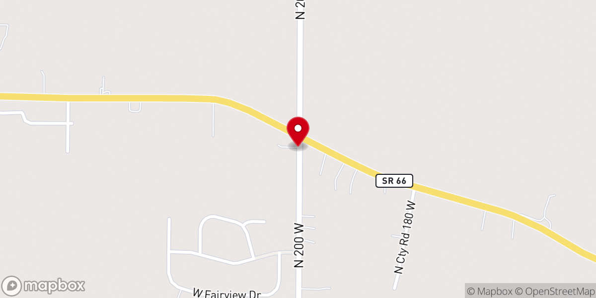Map showing location of Spencer County Church of Christ