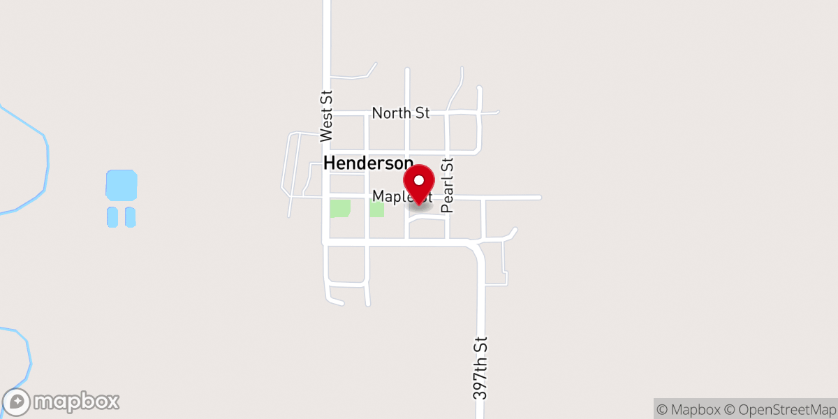 Map showing location of Henderson Christian Church