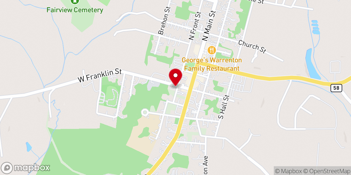 Map showing location of All Saints Episcopal Church