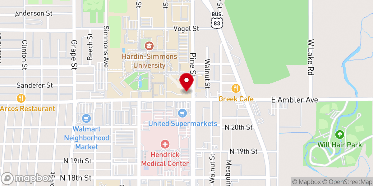 Map showing location of Logsdon Chapel