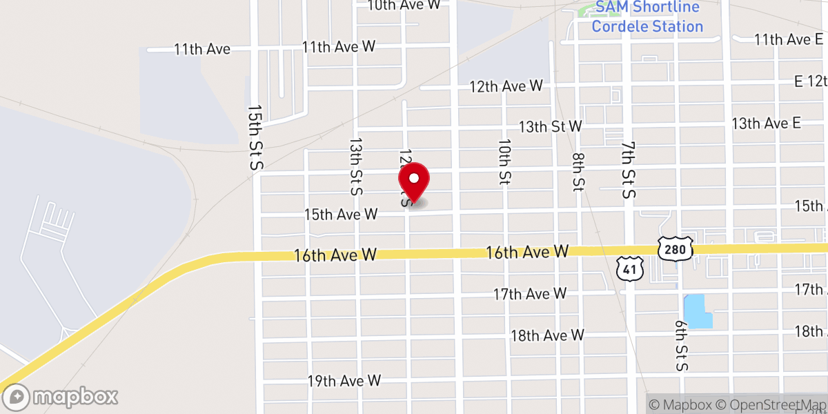Map showing location of St Paul Presbyterian Church