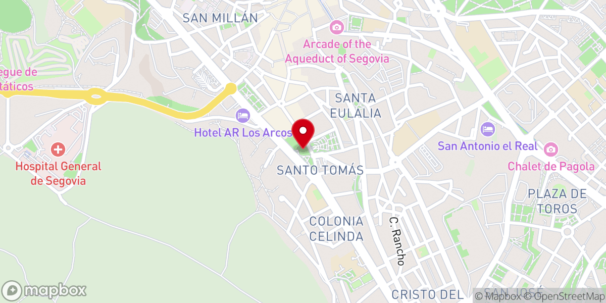 Map showing location of Iglesia de Santo Tomás Apóstol