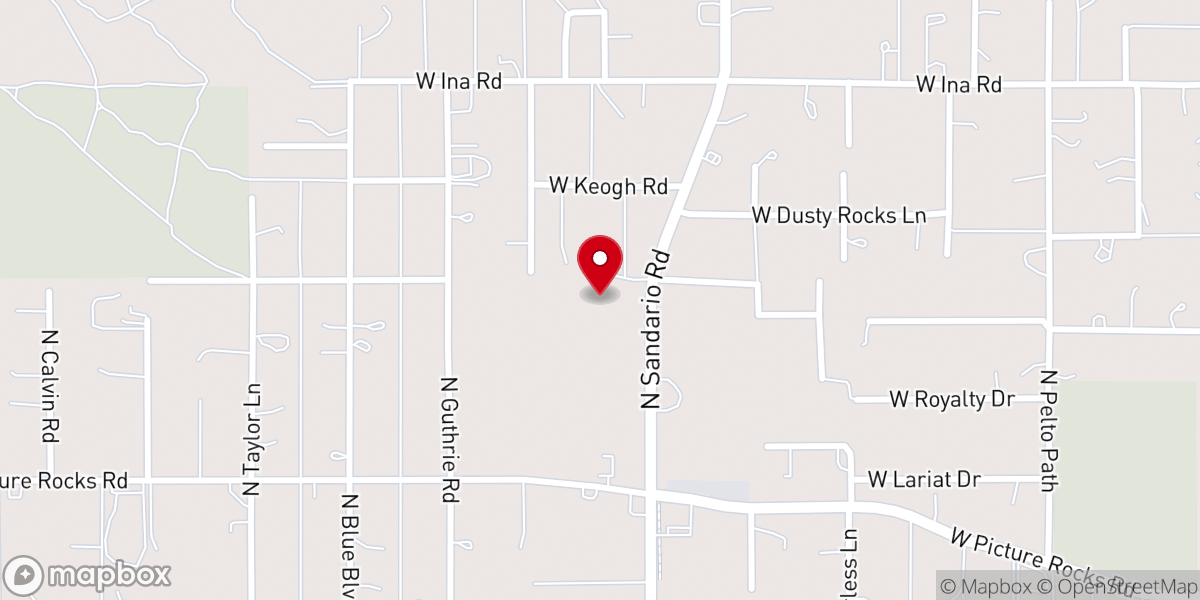 Map showing location of Sandario Baptist Church