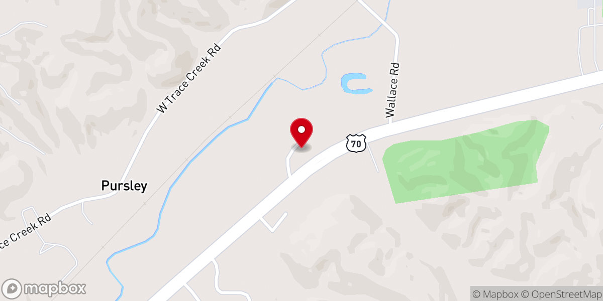 Map showing location of Dry Creek Church