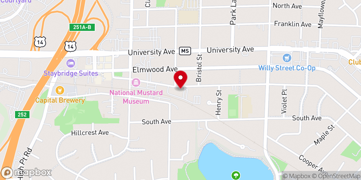 Map showing location of St. Luke’s Lutheran Church