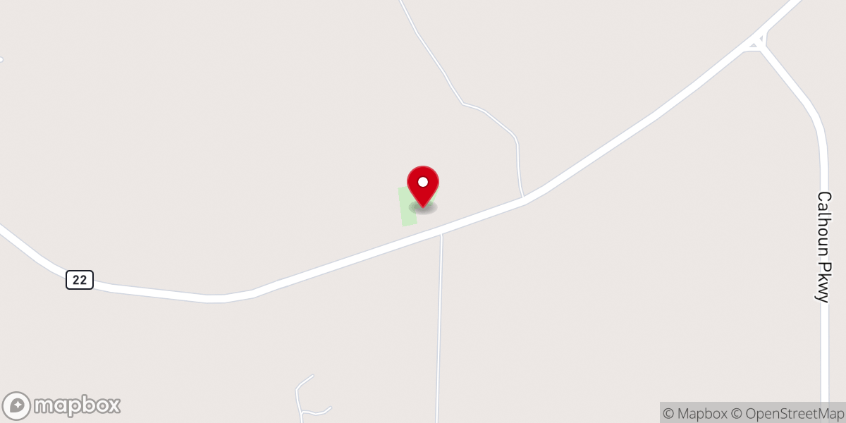 Map showing location of Pleasant Grove Missionary Baptist Church
