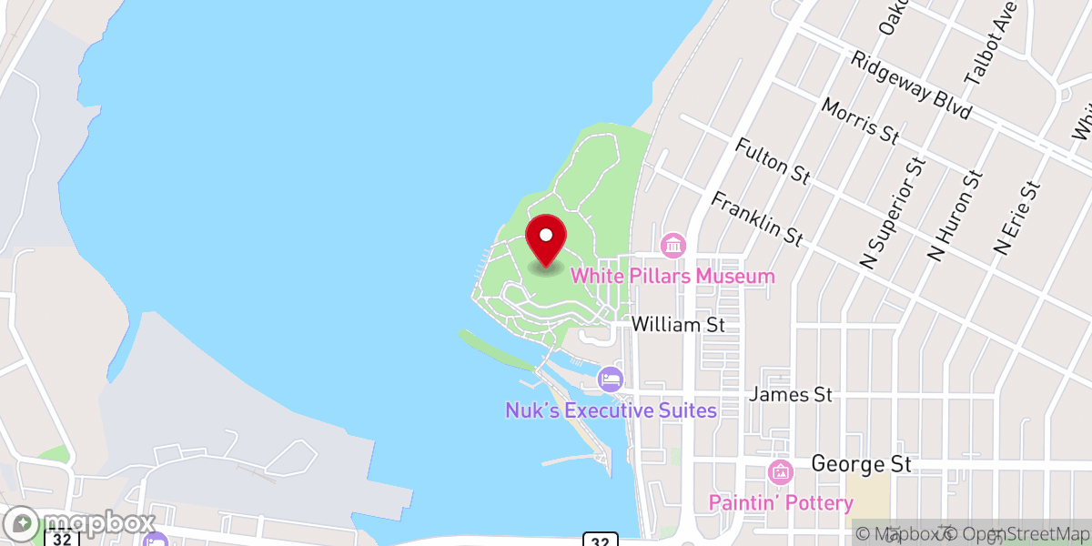 Map showing location of Voyageur Park