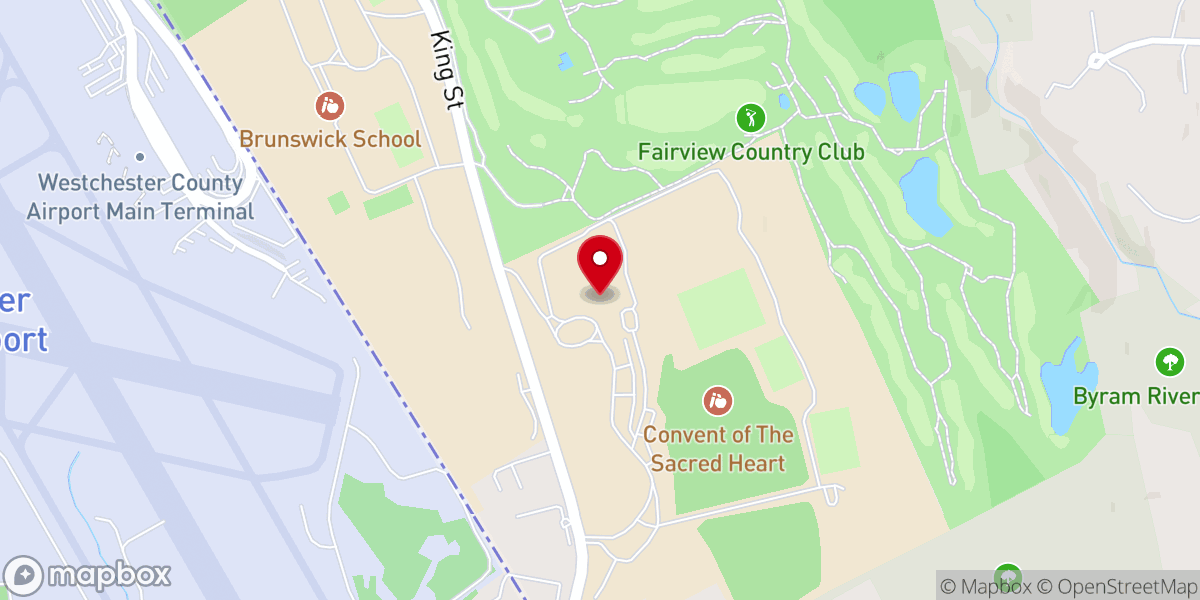 Map showing location of Sacred Heart Greenwich