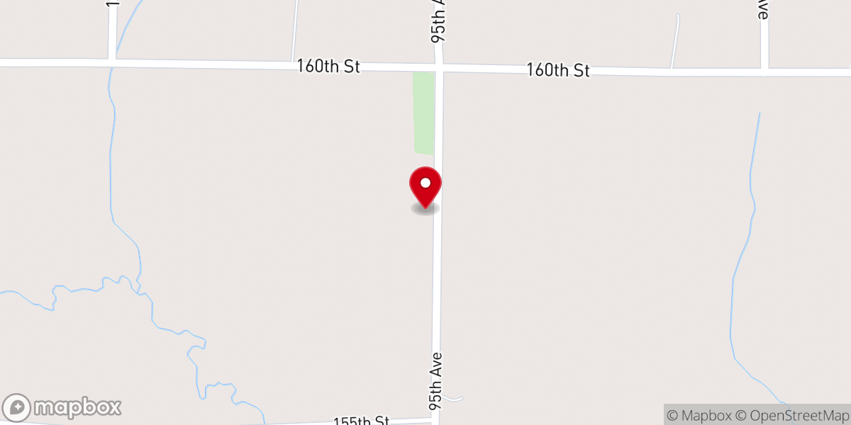 Map showing location of Scotch Grove Church