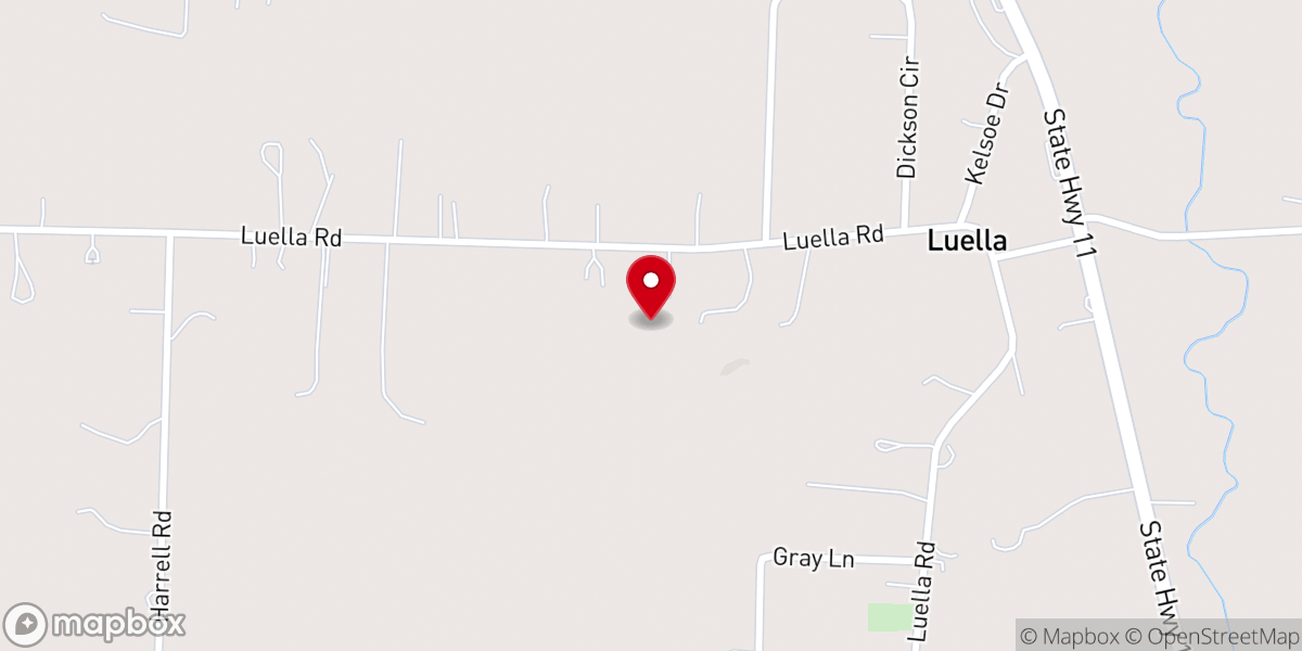 Map showing location of The Hills of Luella