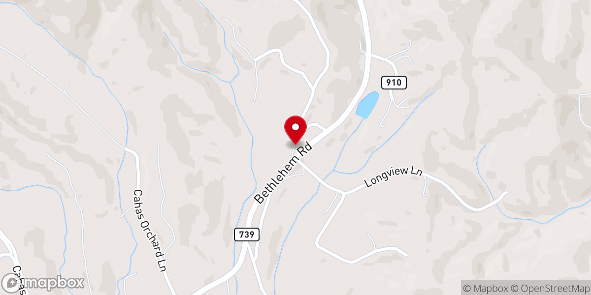 Map showing location of Bethlehem United Christian Ministry