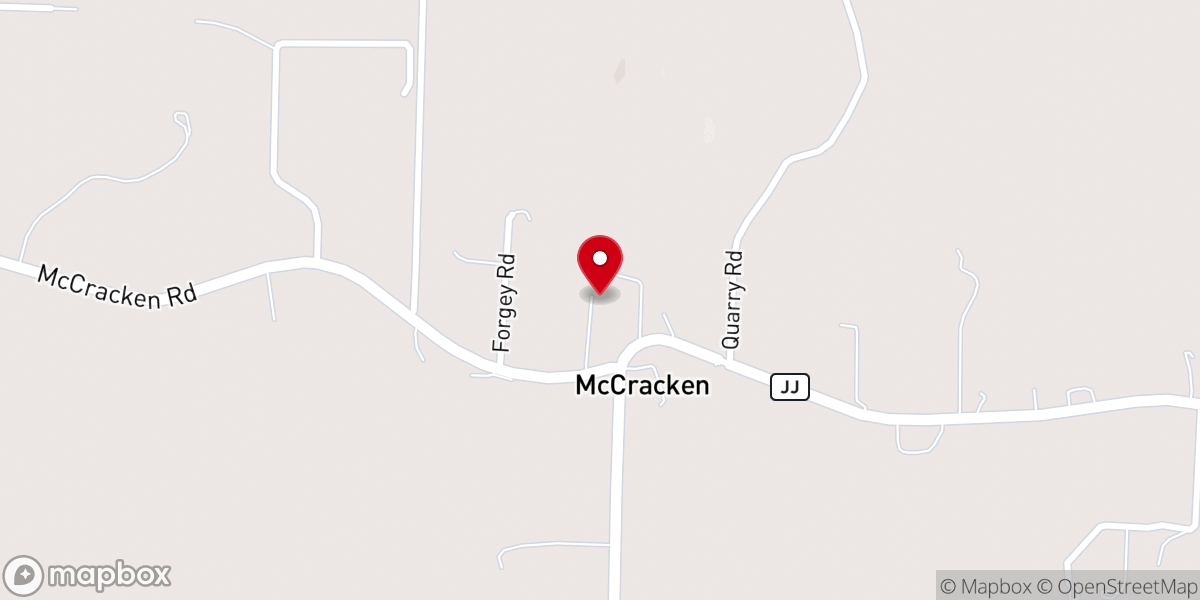 Map showing location of Ozark Calvary Baptist Church