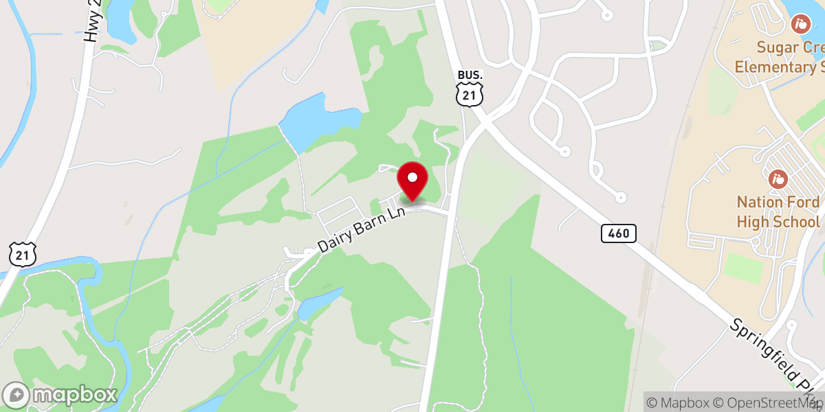 Map showing location of Anne Springs Close Greenway - Founders Dairy Barn