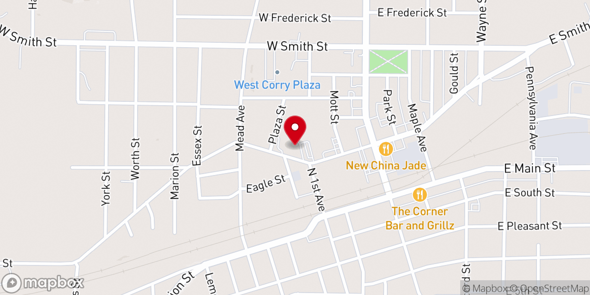 Map showing location of St. Thomas the Apostle Church