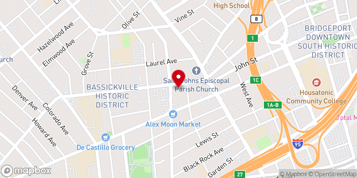 Map showing location of Pentecostal Church Fountain