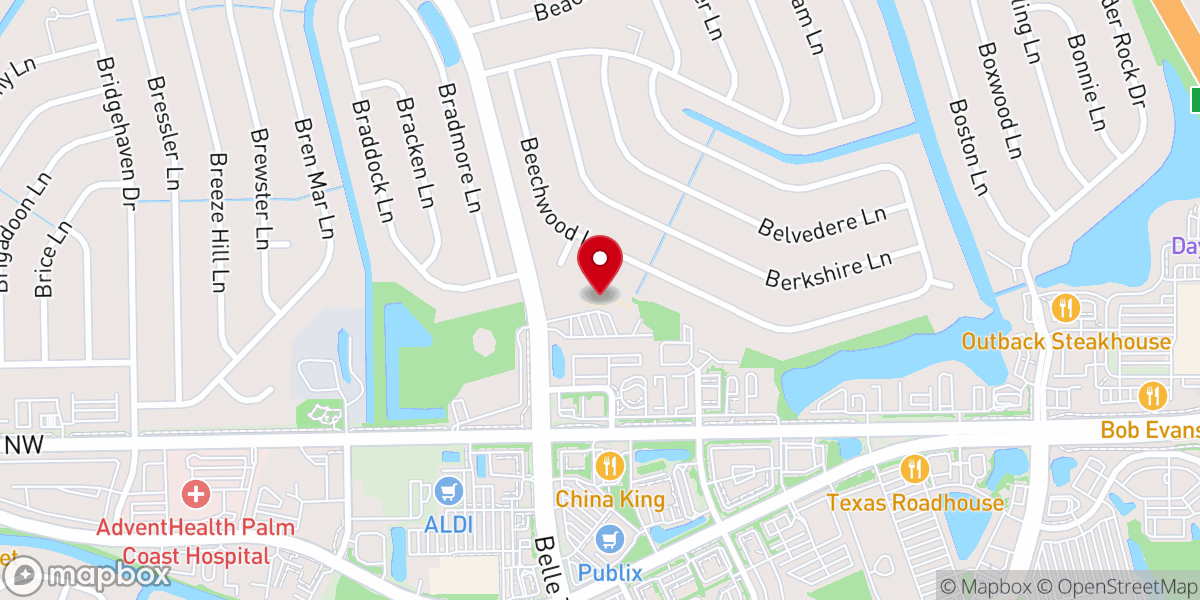 Map showing location of Christian Life Center