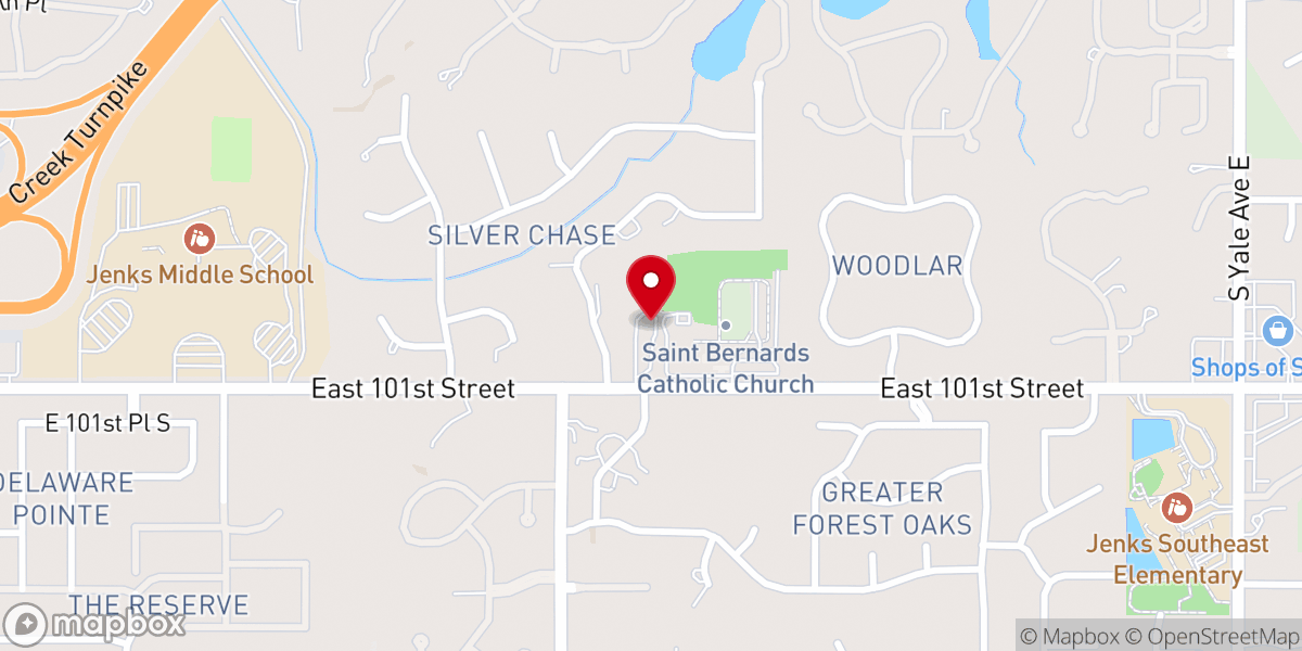 Map showing location of Chapel In the Woods