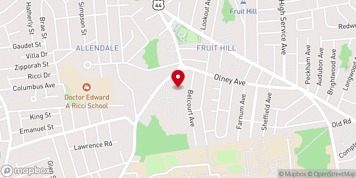 Map showing location of Franciscan Convent